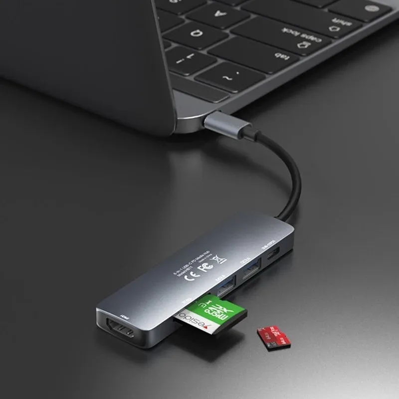 هاب 6 پورت usb-c یسیدو مدل HB11 - Image 4