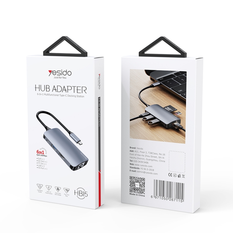 هاب تایپسی 6 پورت یسیدو YESIDO HB15 - Image 9