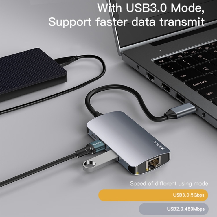 هاب تایپسی 6 پورت یسیدو YESIDO HB15 - Image 3