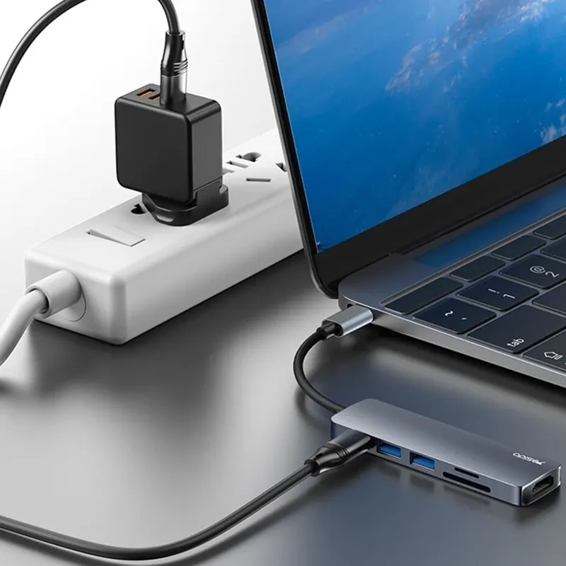 هاب 6 پورت usb-c یسیدو مدل HB11 - Image 2