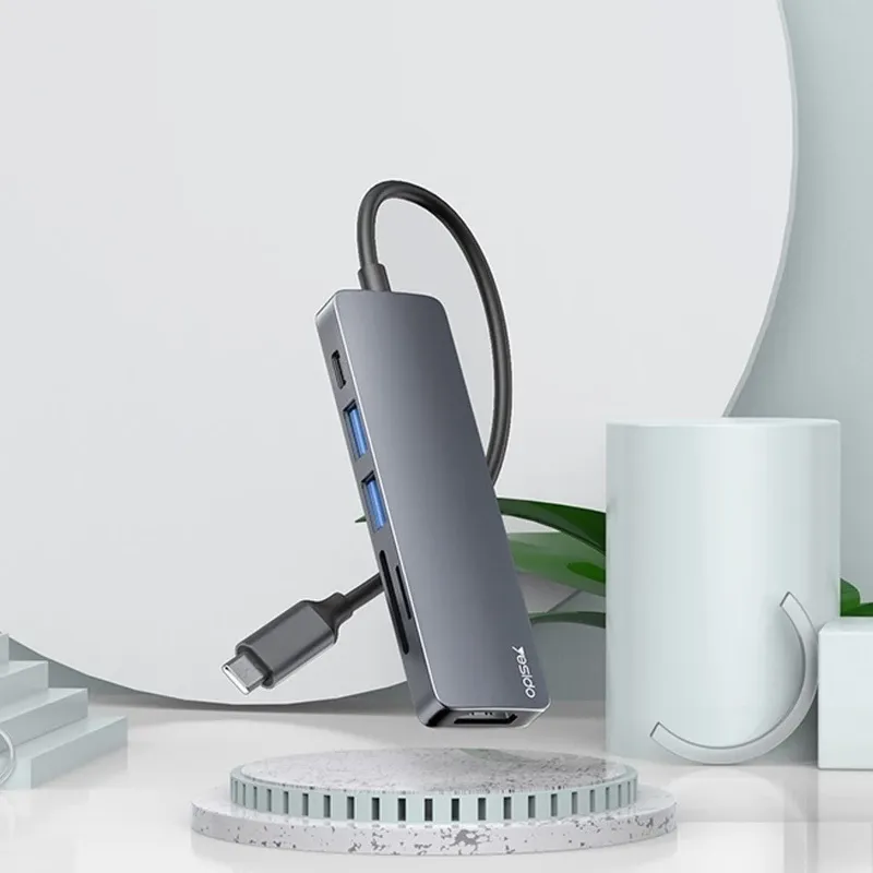 هاب 6 پورت usb-c یسیدو مدل HB11 - Image 3
