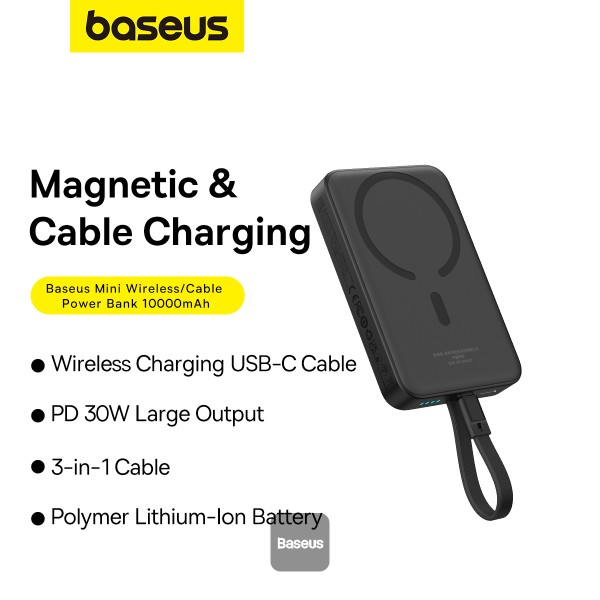 پاوربانک بیسوس مگ سیف 10000MHA 30W MAGPRO